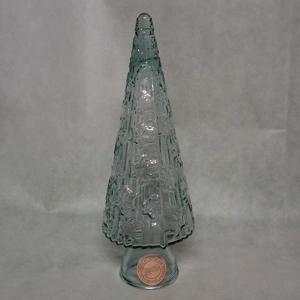 Vidrios San Miguel Glass Christmas Tree Blue 16 3/4
