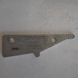 UPRR Pratt & Whitney Wheel Gage AAR Tread Worn Hollow Condemning Limit 1956 705