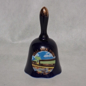Wall Drug Porcelain Bell Blue Gold Wall South Dakota 5 1/4