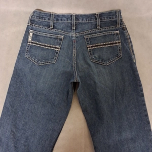 Cinch White Label Blue Jeans Men's 33x40 Relaxed Straight Leg Medium Wash Stain