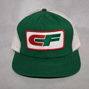 Vintage CF Consolidated Freightways Snapback Trucker Hat Green Mesh Big Patch
