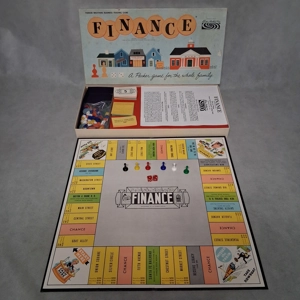 1958 Parker Brothers Finance Board Game - Complete - Business Trading Game