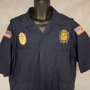 Key Masonic Sojourners Jumpsuit Coveralls 2XLT Blue Patches
