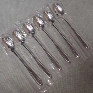Lenox Hayden Iced Tea Spoons 6 Glossy Stainless Steel 7 5/8