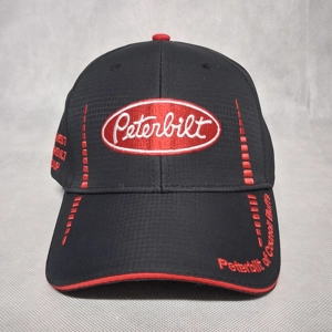 Peterbilt Trucker Hat Cap Black Red New Adjustable Peterbilt Council Bluffs IA