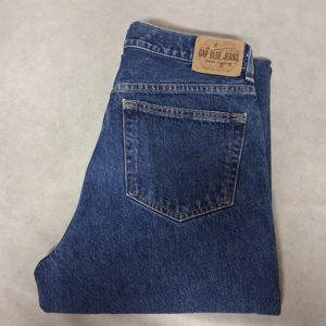 Y2K Gap Original Fit Blue Jeans Men's 34x32 Dark Wash Button Fly Tapered Leg