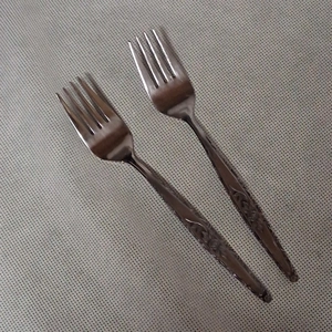 Stylecraft SYF2 Rose Salad Forks 2 Stainless Steel 6 3/8