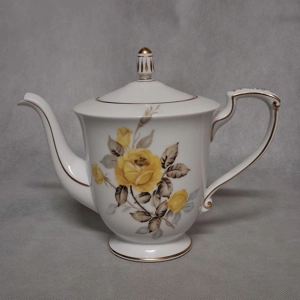Sango Georgianna Teapot With Lid Yellow Roses Gold Trim
