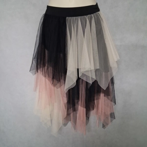 Cellabie Layered Tulle Skirt Black White Pink New With Tags One Size