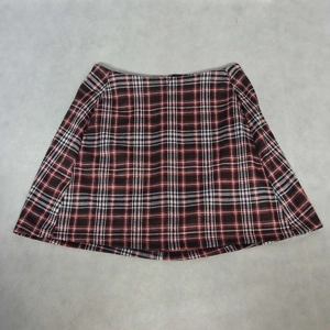 Altar'd State Plaid Mini Skirt Small Black Red Back Zip