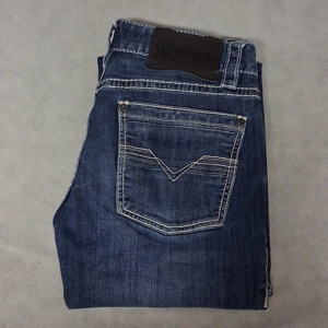 Rock & Roll Denim Pistol Straight Blue Jeans Men's 29x34 Dark Wash