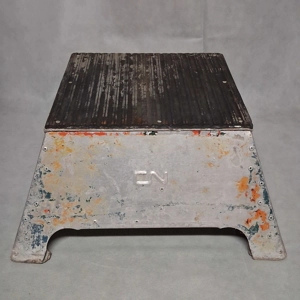 CN Railroad Depot Step Stool Metal  Rubber Tread Canadian National Railway