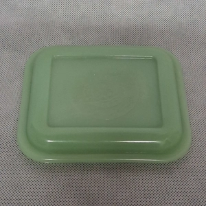 Fire King Jadeite Green Philbe Lid for 4x5 Refrigerator Leftover Dish Tiny Chips