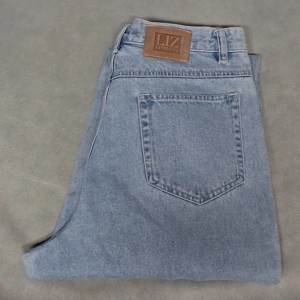 1980's Liz Claiborne LizWear Blue Mom Jeans Women's 14 33x30 Rhinestones Studs