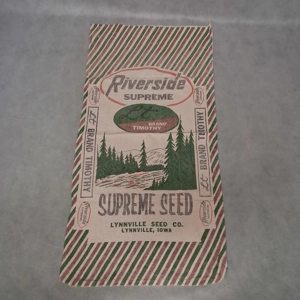 Riverside Supreme Cloth Seed Sack Colorful Graphics Lynnville Iowa Alfalfa Timo
