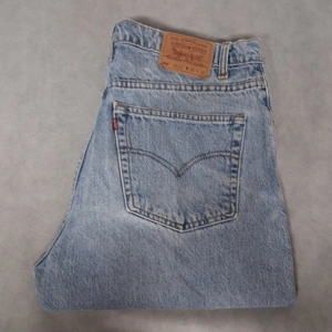 1990's Levi's 505 Blue Jeans Men's 40x32 Straight Leg Light Wash Stained Canada