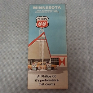 1970 Phillips 66 Minnesota Road Map