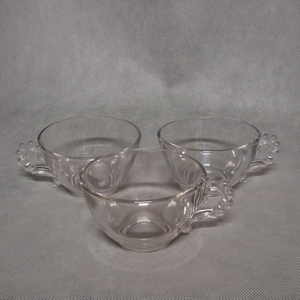Imperial Glass Candlewick Cups 3 Stem 3400 2 1/8