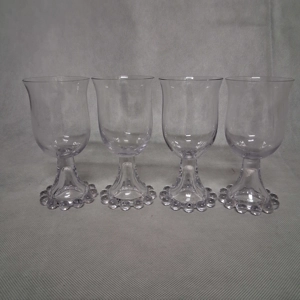 Imperial Glass Candlewick Wine Glasses 4 in Set 5 3/8