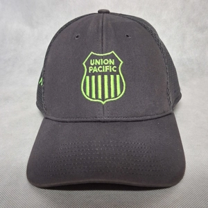 New Era 39Thirty Union Pacific Ball Cap Large XL Gray Neon Green KCSU