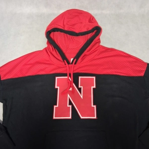 G-III For Her Nebraska Cornhuskers Hoodie Sweatshirt Women's 2XL Black Red