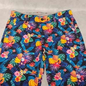 Hreski Golf Pants Men's 32x32 Tropical Floral Fruit Palm Leaves Colorful