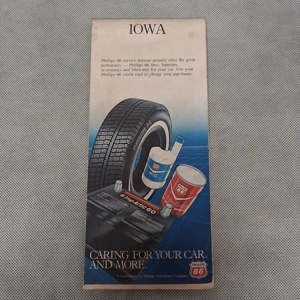1970's Phillips 66 Iowa Road Map