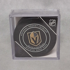 Las Vegas Golden Knights Official Hockey Puck 2017-2018 First Season in Case