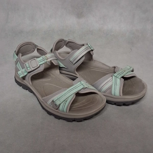 KEEN Terradora II Open Toe Hiking Sandals Women's 8 Gray Green Buckle Strap