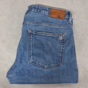 Hugo Boss Delaware Blue Jeans Mens 36x30 Slim Fit Medium Wash Missing Zipper Tab