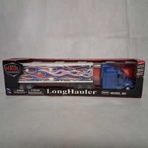 NewRay Peterbilt 387 Semi Tractor & Trailer 1:43 Die-Cast Long Hauler New In Box