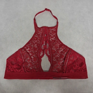 Victoria's Secret Very Sexy Halter Bralette Large Burgundy Lace
