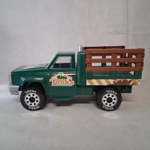 Tonka Basic Fun! Farm Flatbed Pickup Truck Green Wood Stock Rails 2022 Plastic