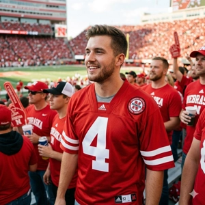2011 Adidas Nebraska Cornhuskers Football Jersey Men's XL Red Sewn On #4 Scorch