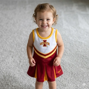 Nike Iowa State Cyclones Cheerleader Outfit Costume Girls 24 Mos White Red Gold