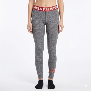 PINK Victoria's Secret Nebraska Cornhuskers Leggings Women's Small Gray