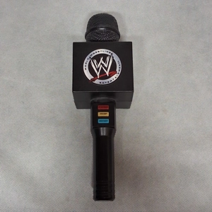 WWE 2007 Wrestling Announcer Play Microphone Jakks Catch Phrases - Tested Works