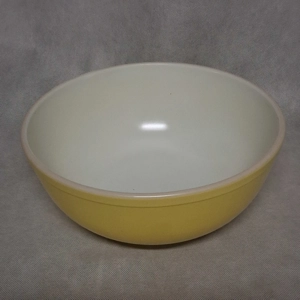Pyrex 404 Mixing Bowl Yellow Primary Colors 4 Quart 1940's Era(NO Qt or 400 #'s)