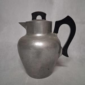 Cast Aluminum Stovetop Coffee Pot Complete Wooden Handles