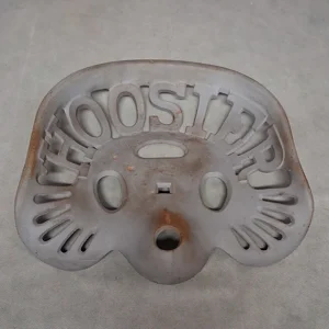 Hoosier Cast Iron Tractor Seat HOOSIER Lettering Cast Into Seat 15 1/2
