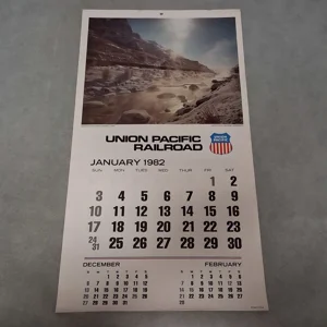 1982 / 2027 Union Pacific Wall Calendar New Unused 12.5