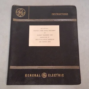 GE UPRR Pullman Electric Power Supply Equip Railway Passenger Cars Manual 1955