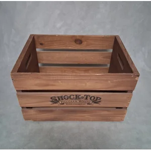 Shock Top Belgian White Wooden Beer Crate