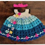 Mirabel Encanto Inspired l Baby Dress Set Handmade Crochet dress