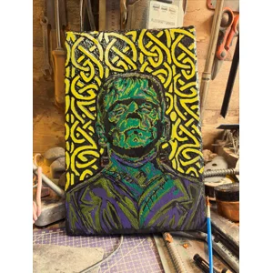 “It’s Alive!” Frankenstein’s Monster Slate Carving