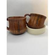 Ogham Espresso Wooden Mug- Personalised