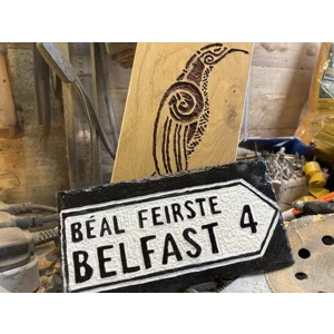 Old Irish Road Sign Slate - Custom