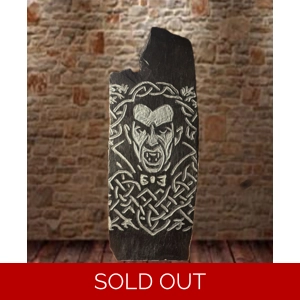 Reclaimed Slate “Irish Dragon” Dracula Carving
