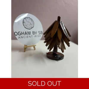 Ogham Inscribed Christmas Tree Coaster