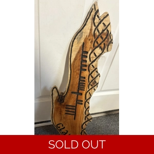 Yew Inscribed “Clann” Wall Art- ‘Family on Yew’